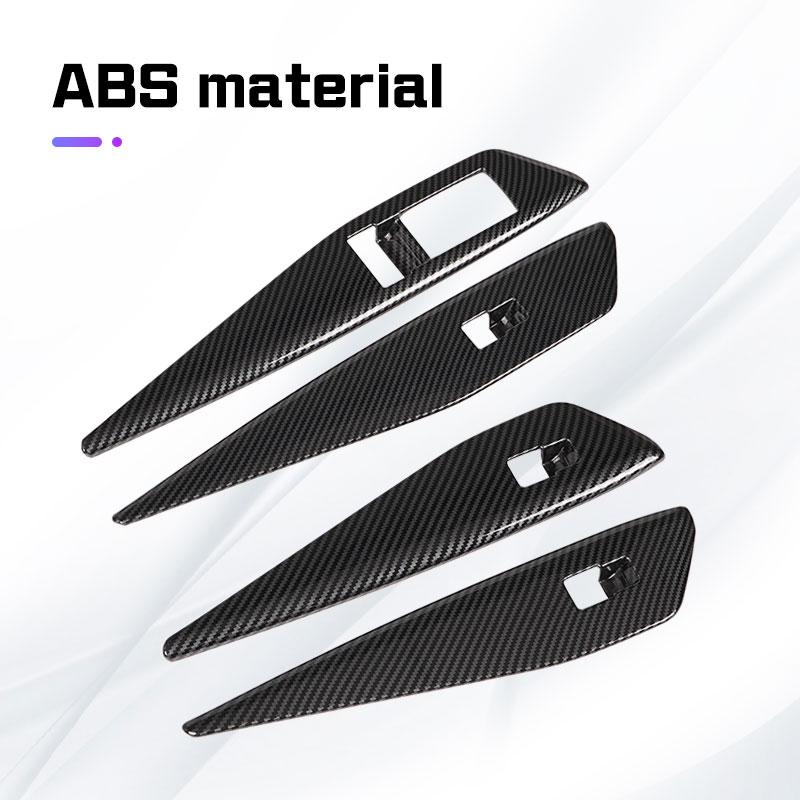 For Volkswagen VW ID3 id.3 ID.4X/CROZZ Car Door Handle Armrest Window Lift Panel Cover ABS Silver Carbon Sticker Car Accessories