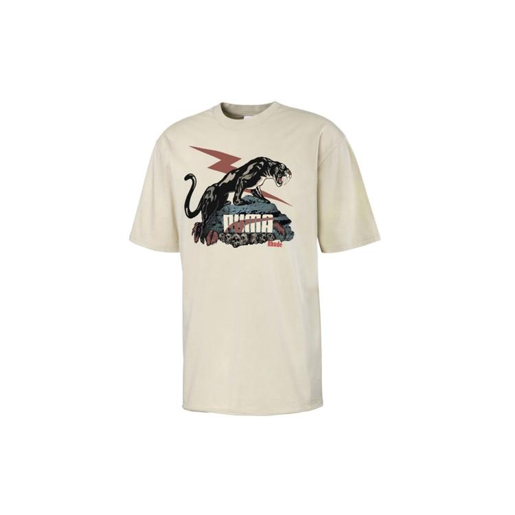 PUMA x Rhude Tee Short Sleeve Creamy White Men s 595339-32 S