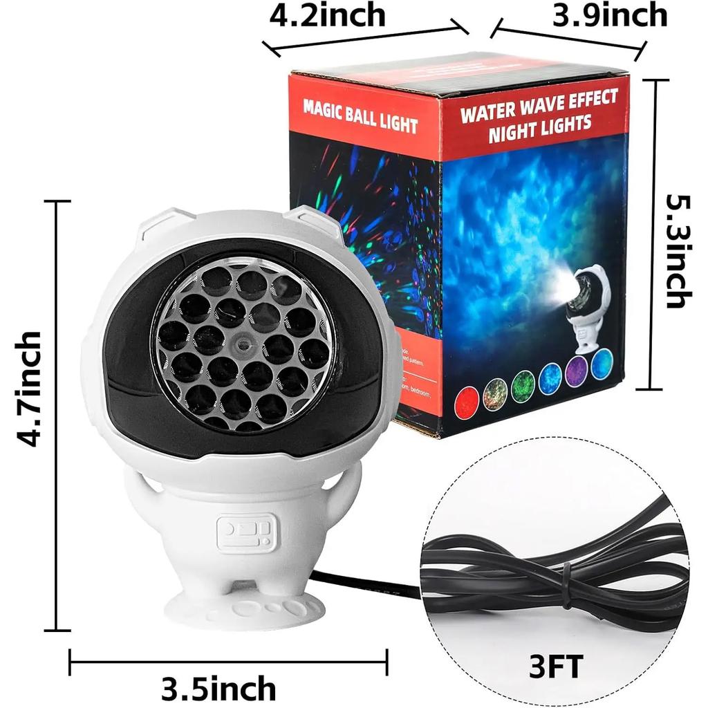 Astronaut Christmas Pattern Light Snowflake Halloween Projection Lamp Decorative Xmas Spotlight