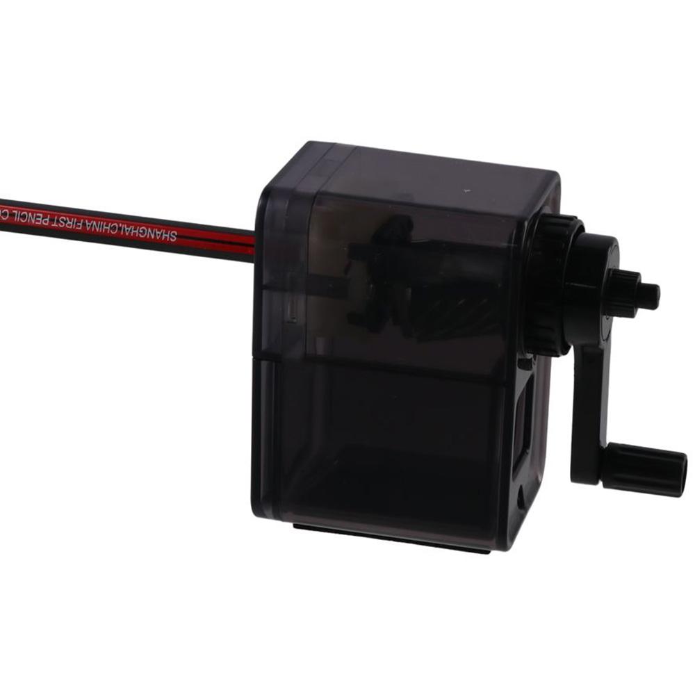 Low Noise Pencil Sharpener Black Manual Pencil Sharpener Spiral Steel Blade   Home