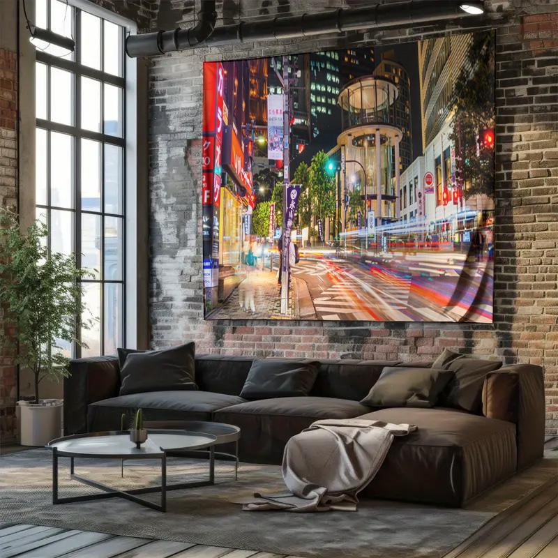 Modern Urban Night View Tapestry Prime Choice for Bedroom  Living Room Art Decoration
