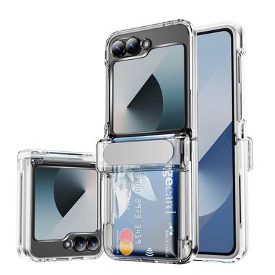 Για Z FLIP5/6 Θήκη Τηλεφώνου Samsung Στυλ Ins Ακρυλικό Υψηλής Διαφάνειας Αναδιπλούμενη Μηχανή Θήκη Τηλεφώνου με Θήκη Καρτών