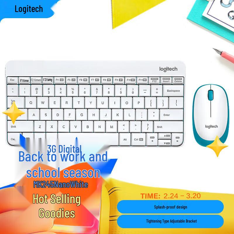 

Logitech MK245 Nano Compact Wireless Keyboard and Mouse Combo