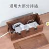Wooden Cable Organizer Box Power Strip Charging Cables Desktop Cord Management Solution Walnut Acacia Finish