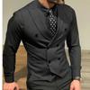 British Gentleman Suit Vest Suit Male Gentleman Business Casual Double Breasted Vest Groom Groomsman Suit