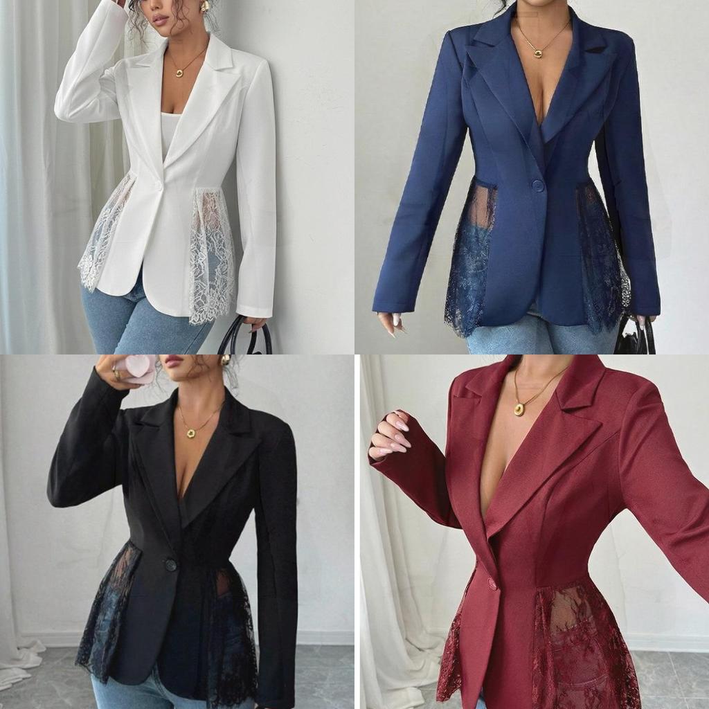 Women's Lace Trim Slim Fit A-Line for Winter Work and Party Wear
