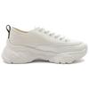 New MLB Chunky High Wear Resistant Height Increasing Low Top Chunky Sneakers Unisex White 3ASHUL22N-50WHS