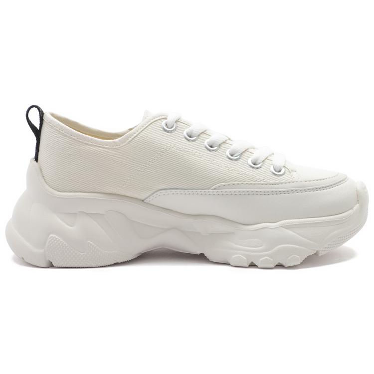 New MLB Chunky High Wear Resistant Height Increasing Low Top Chunky Sneakers Unisex White 3ASHUL22N-50WHS