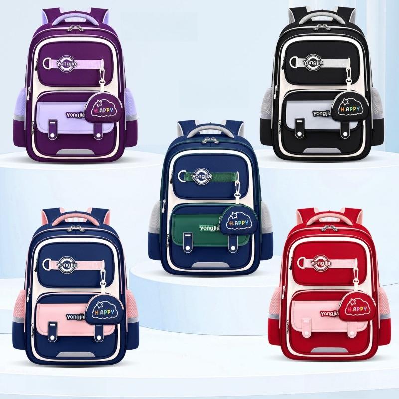 New Primary Students School Bags British Kids Backpack Boys Girls Cute Rucksack Large-Capacity Spine Support Waterproof Book Bag