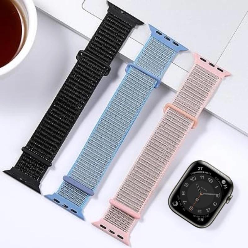 Braided Nylon Loop Strap For Apple Watch 11 10 9 8 7 45mm 41mm 42mm 46mm Ultra 3/2 49mm Comfortable Bracelet iWatch 6 5 SE Belt