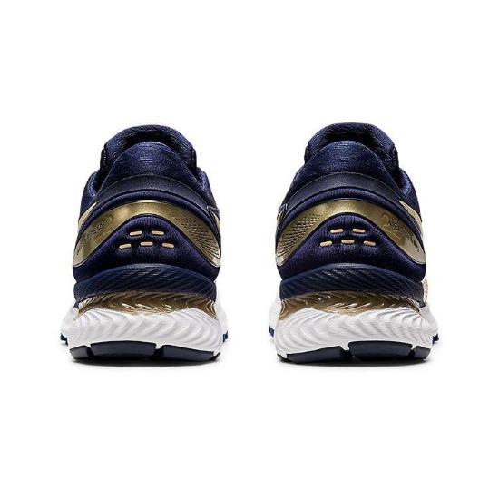 Asics Gel-Nimbus 22 Mesh Comfortable Durable Low-Top Running Shoes Women Sneaker White Blue 1012A807-100