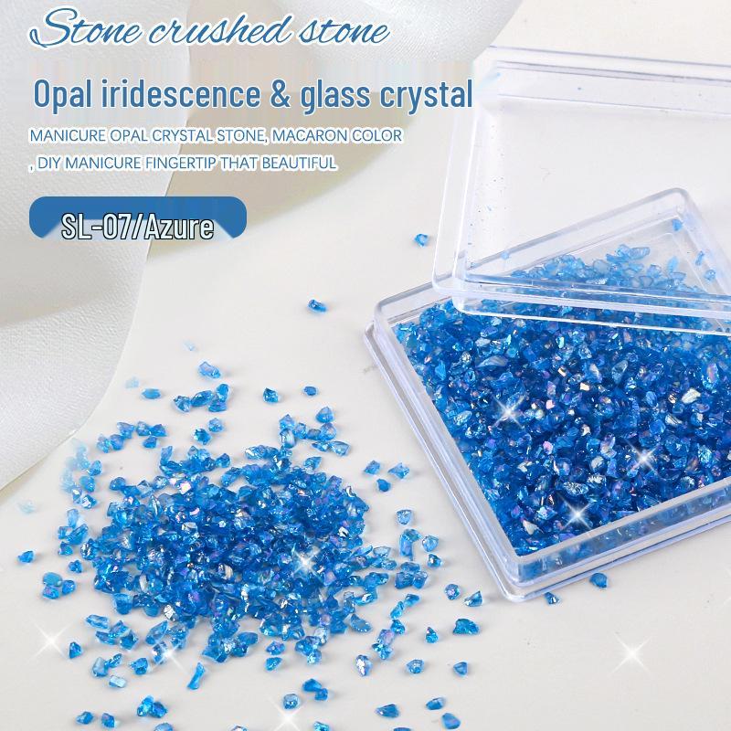 Opal Iridescent 3D Nail Art Crushed Stone Decorations