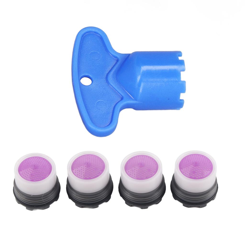 Lot de 4 aérateurs de robinet d'évier M16,5 mm, limiteur de débit de 1,2 GPM, buse d'eau pour robinet de cuisine
