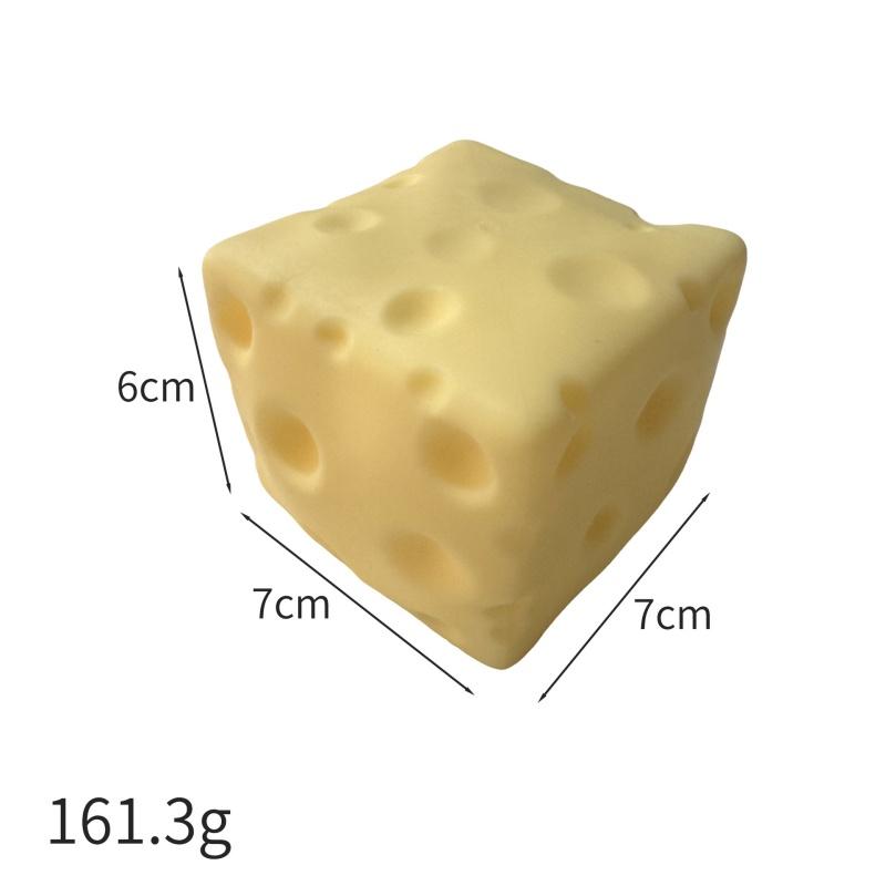 Cheese Cube Stress Ball Big Cheese Shapeable Squeeze Ball Non-Bounce Fidget Toy Sensory Anti-Stress Festival Gift Stress Relief