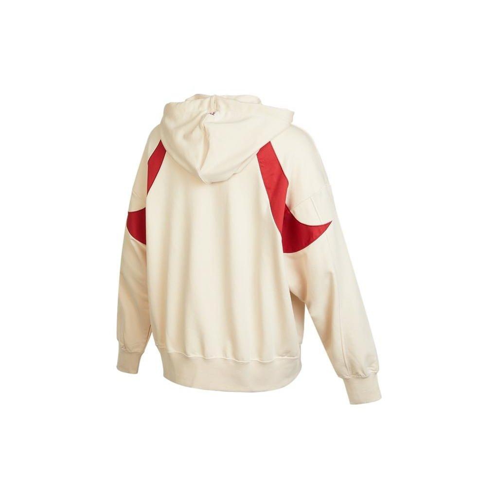 Nike Women'ss Drawstring Hooded Long-Sleeve Sweatshirt Beige DQ6225-219