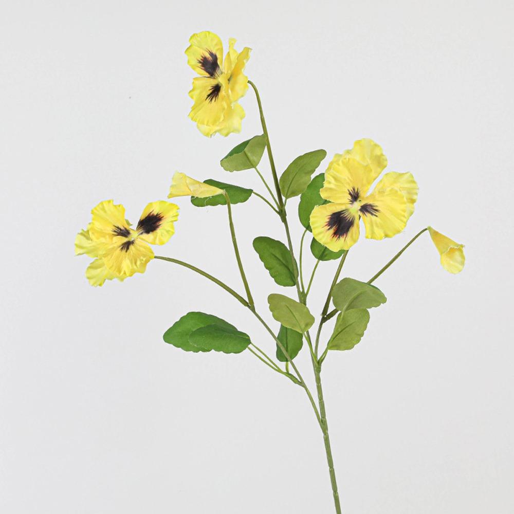 

70cm Artificial Viola Tricolor Flower Plastic Fake Flowers Outdoor Garden Decor жёлтый