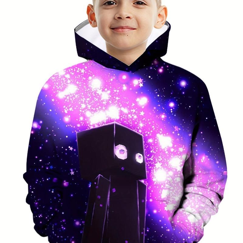 Kinderkleidung Jungen Hoodies Mädchen Kleidung Langarm Bausteindruck Lässig Kinder Sommer Herbst Kleidung Oberteil Kinderbekleidung