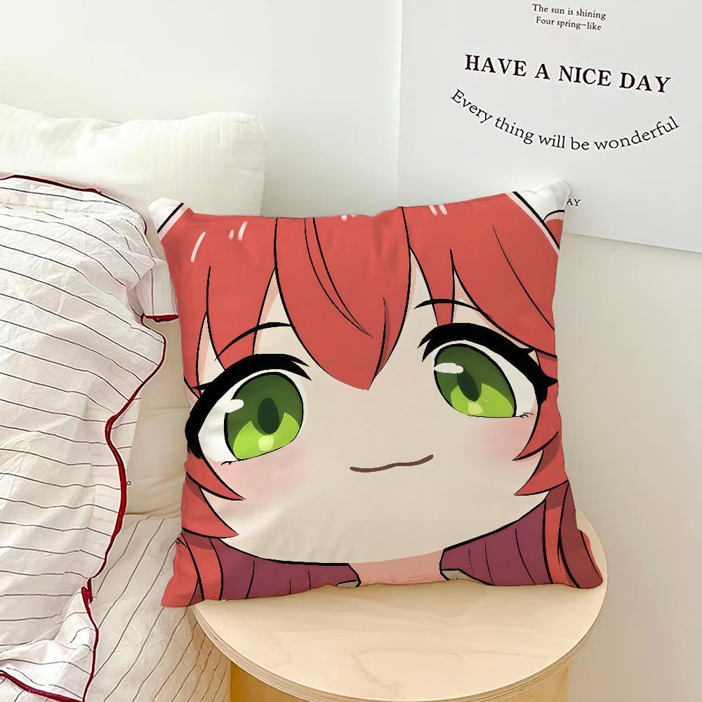 anime b-Bocchi the Rock chibi girl cushion cover Comfortable soft Pillow Case for Sofa Living Room Home Decor Protective Covers