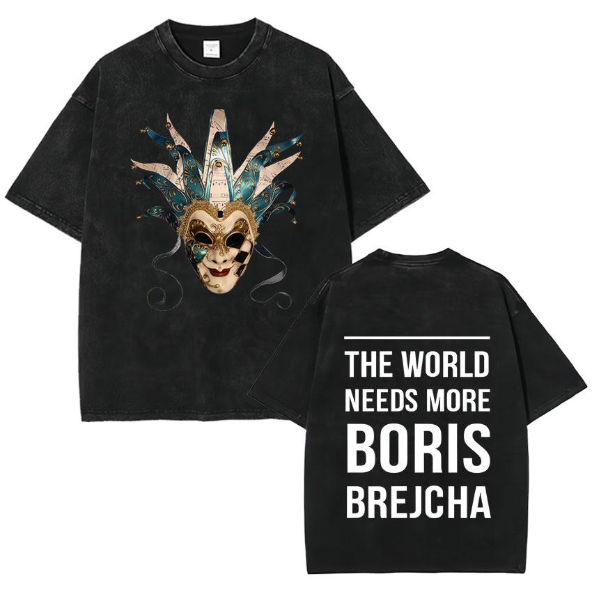 Bestselling Boris Brejcha Electronic Music Mens Women Oversized Loose Washed Tshrits Retro Casual Tshirt Teenagers Unisex S