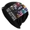 Winter Warm Women Unisex Knitted Hats Unisex Adult Hazbin Hotels Logo Skullies Beanies Caps Anime Comedy America Bonnet Hats