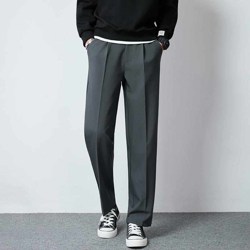 Spring and Autumn New Trendy Trousers Men's Straight Suit Pants Loose Casual Drape Floor Long Pants