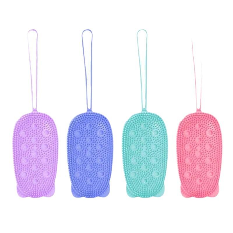 Dual-Sided Silicone Bubble Bath Brush & Back Scrubber