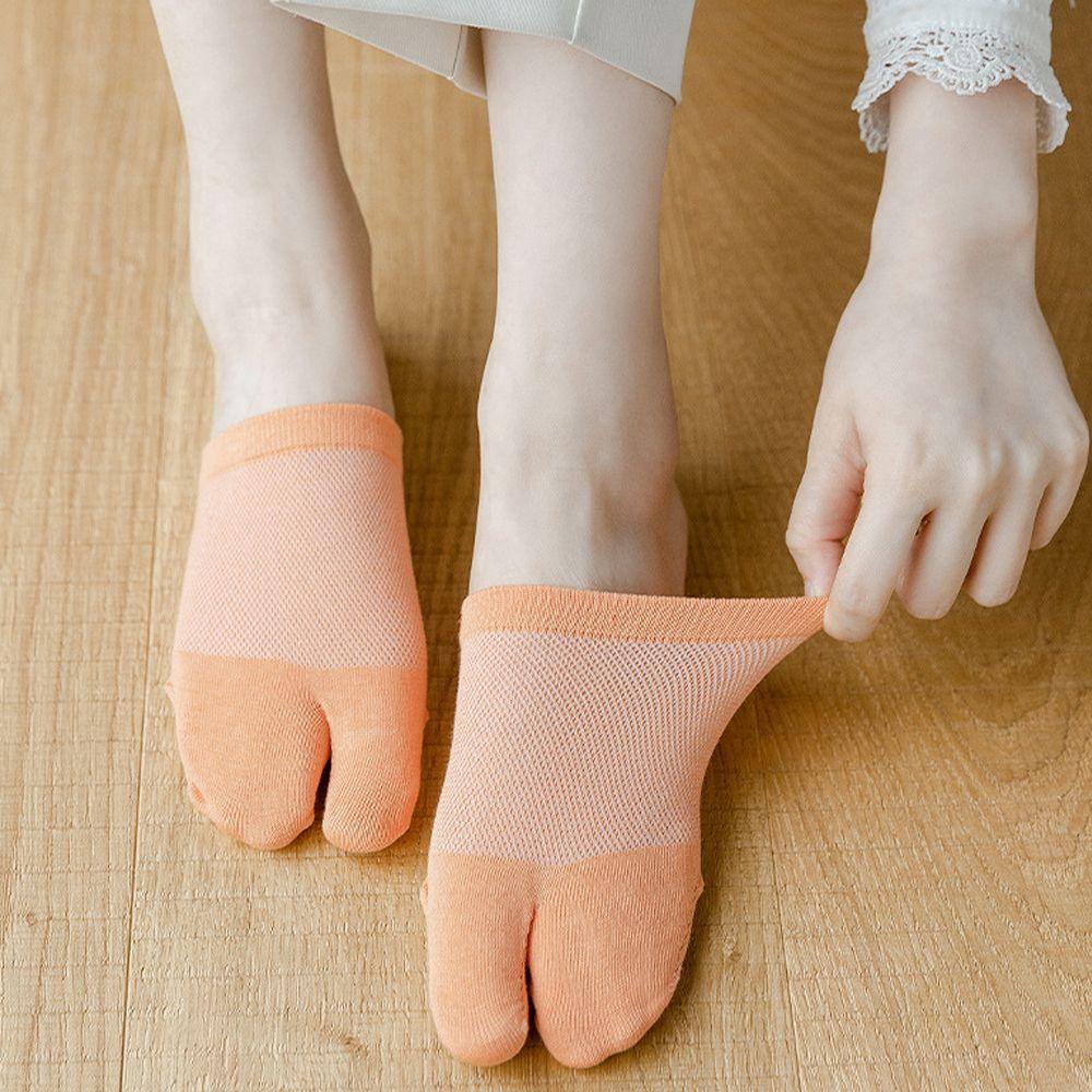 Socks Breathable Invisible Mesh Half Palm Socks Women Hosiery Two Toe Socks Split Toe Socks