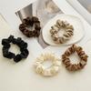 Shimmering Surface Solid Color Hair Ties Lustrous Fine Pleats High Density Elasticity Sophisticated Evening Wear Accessories