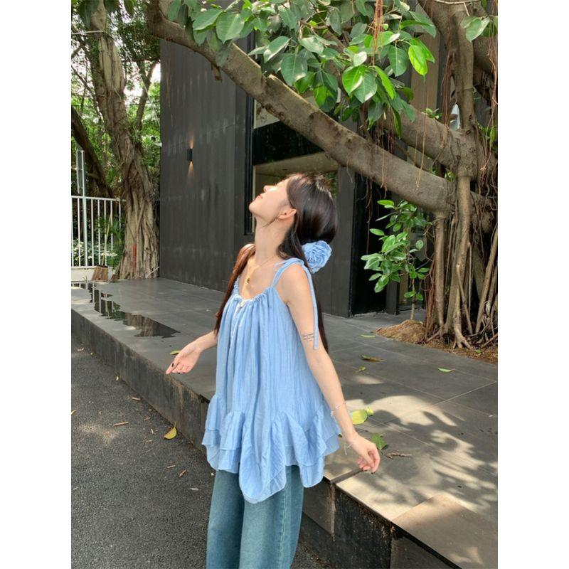 Fresh Seaside Vacation Style Gentle Camisole