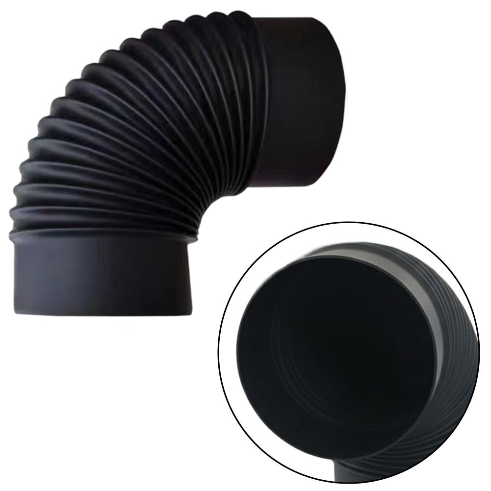 Chimney Elbow 90 Pipe Bend Fireplace Setup Easy Installation Fireplace Pipe Stainless Steel Pipe Metal Construction