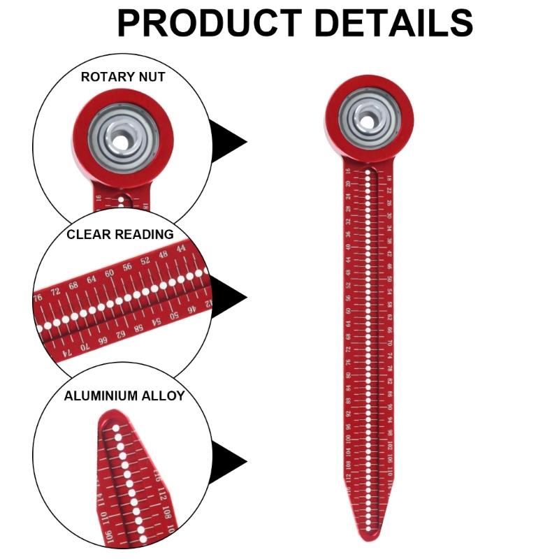 Rundes Markierungswerkzeug Schreiner Zeichenlineal Aluminium Zeichenlineal Zirkel Anreißwerkzeug