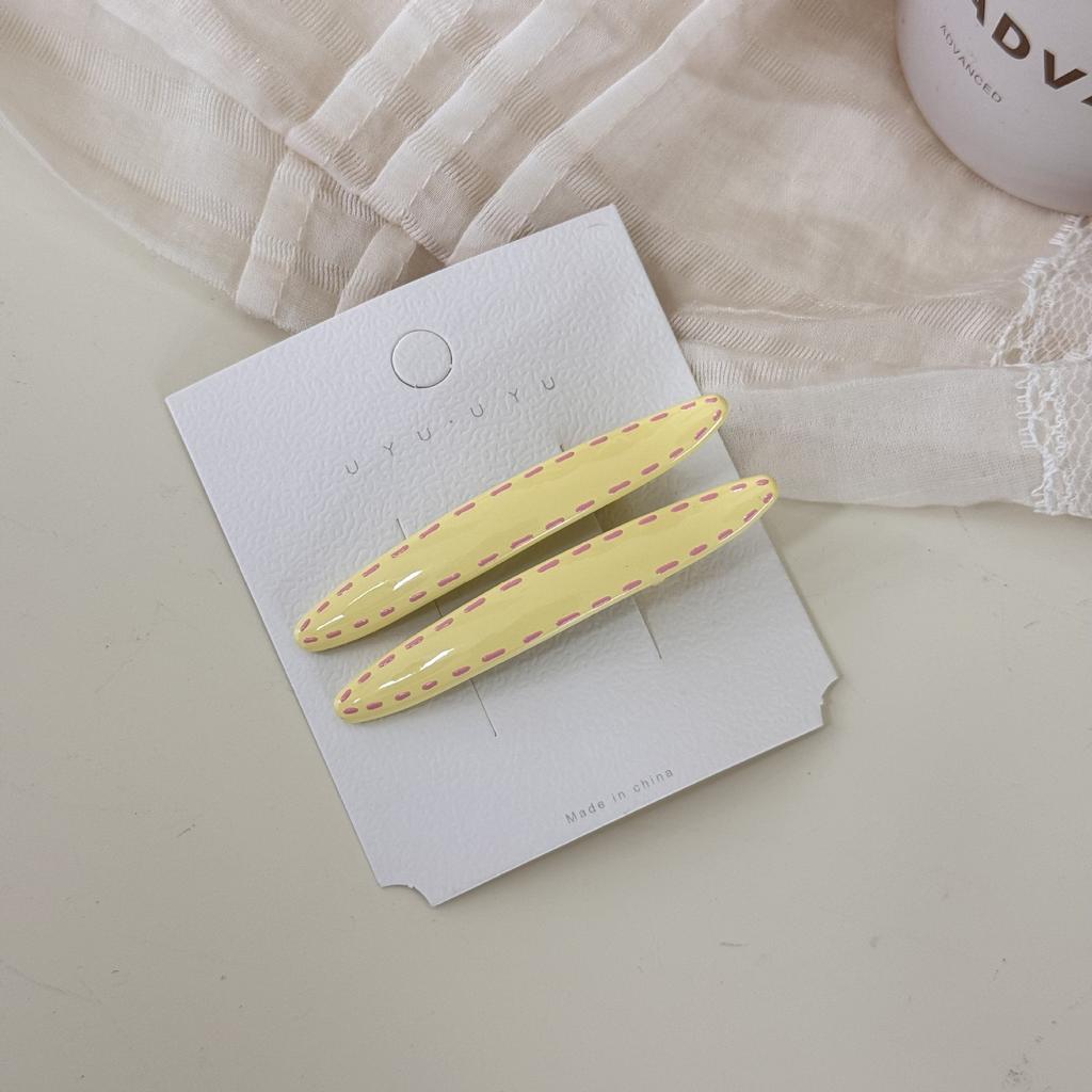 Cream Color Polka Dot Hairpin Side Clip Female Side Bang Premium Duckbill Hairpin  New Hair Accessories Sweet for Women Girl