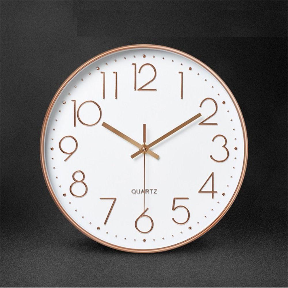 Silent Nordic Wall Clock Round Wall Hanging Clock Fashion Electronic Color Clock  Household