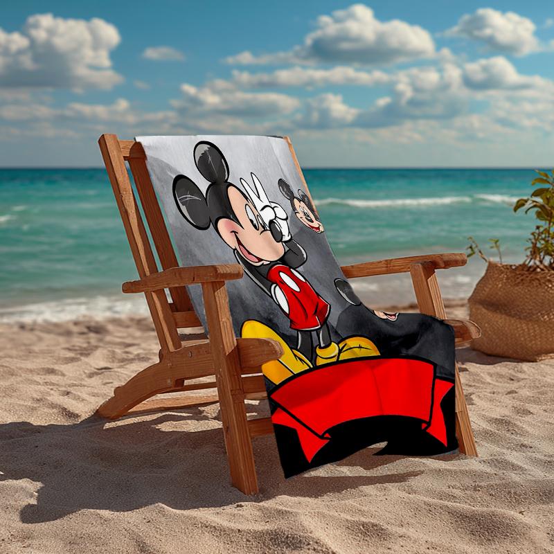 Ultra-Soft Beach Towel with Mickey Theme,Ideal for Pool - Camping, Diving - Perfect Travel Essential, Vibrant Beach Towel.