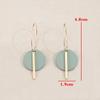 Trendy Charm Alloy Mom Earrings Round Splice Long Strip Design Elegant Jewelry for Mother Daily Work Wear