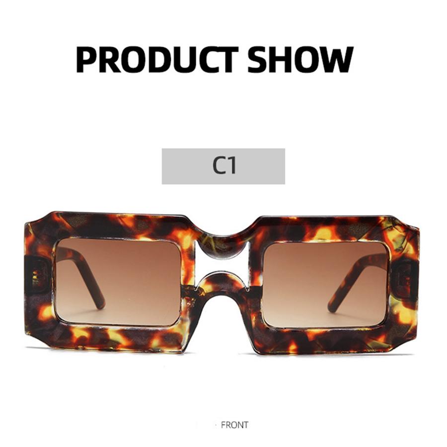 Fashione Sunglasese квадратные солнцезащитные очки желейного цвета — фото 7