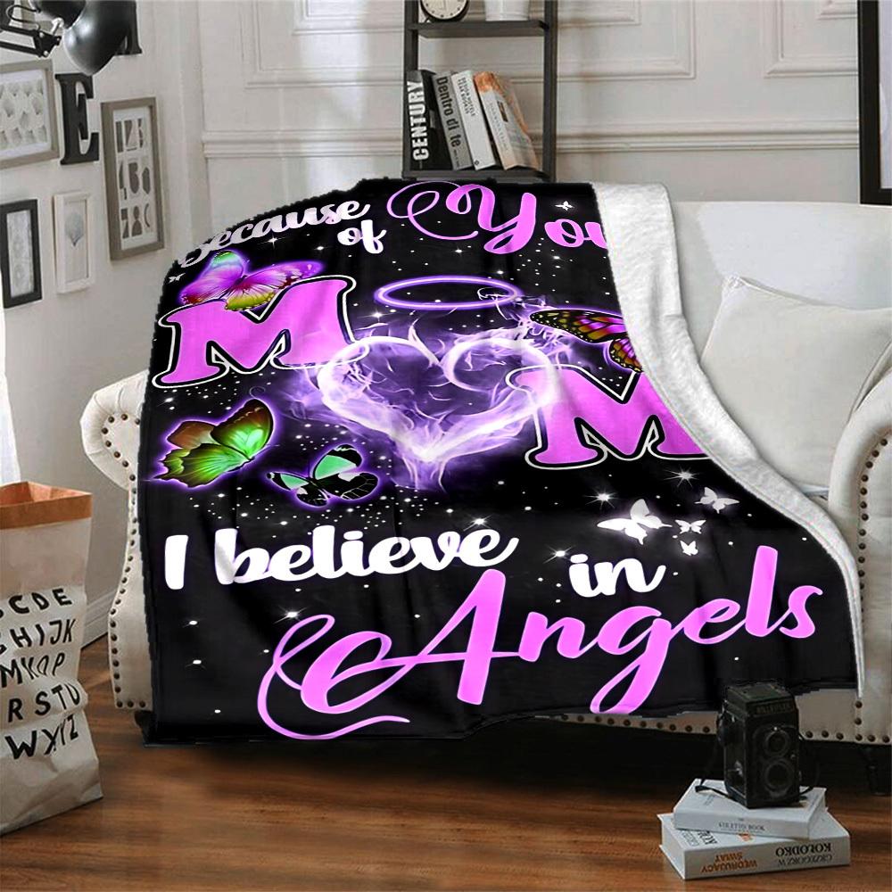 1pc To Mom I Love Blanket - Perfect Gift for Birthdays, Christmas & Halloween- Soft, Warm & Versatile yy250909181