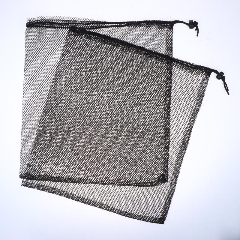 2Pcs Mesh Drawstring Storage Bag Breathable Durable Fabric Multi Purpose Home Travel For Sports Gear Swim Supplies Travel Use