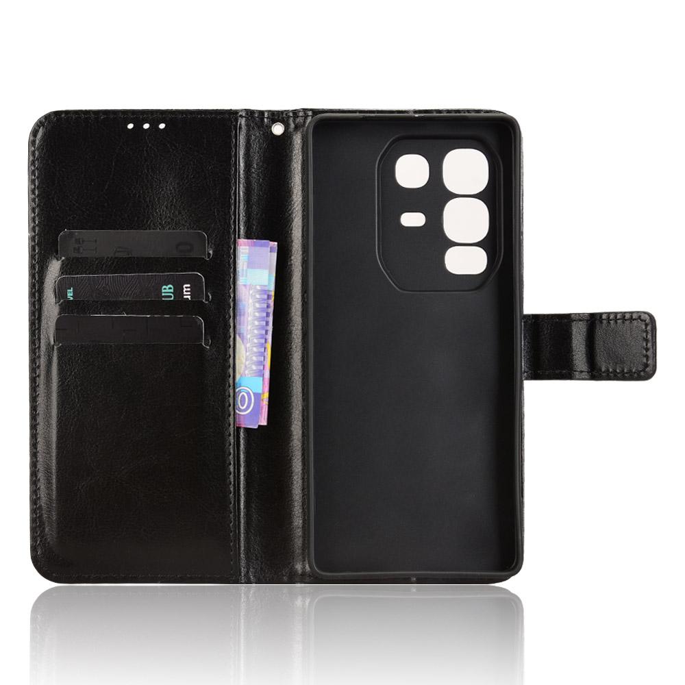 For Infinix Note 50 Pro+ 5G PU Leather Case with Strap Crazy Horse Texture Phone Wallet Cover