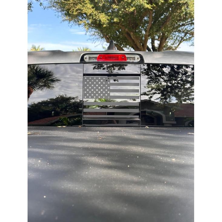 for Toyota Tacoma 2024-2025 Rear Middle Window n Flag Decal, Back Center Sliding Window Glass  Flag Vinyl Sticker, for Tacoma Exterior Accessories