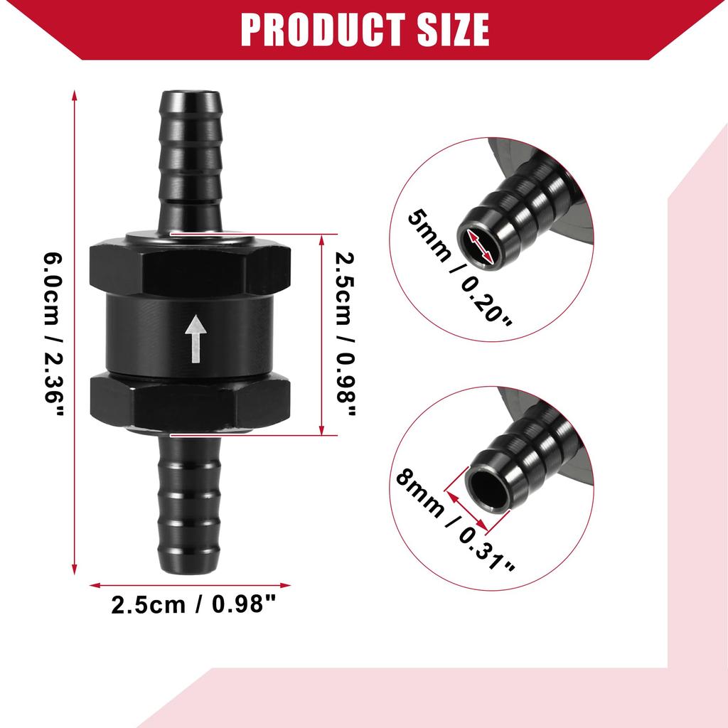Hihaha Fuel Check Valve One Way / Fuel Gasoline Diesel Inner Non Return One