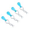 4Pcs RC Body Clip Pin Stainless Steel R Shape Universal for 1 8 1 10 Remote Control Car Blue
