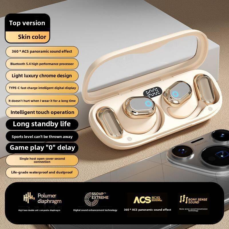 Kabellose Bluetooth-Kopfhörer mit offenem Ohr, TH26/M26-Sport-Ohrhörer mit Mikrofon mit Geräuschunterdrückung, IPX4-wasserdicht, sicherer Sitz