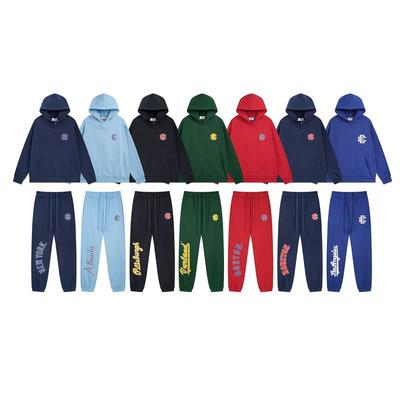 European and American Trendy Brand EEl Classic Sports Men and Women Couples Hooded Sweater Corset Sweatpants Set Trendy