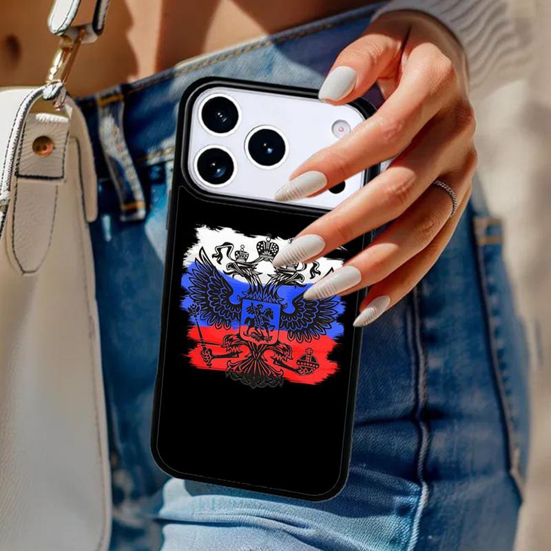 Russia Russian Coat Of Arms Phone Case For iPhone 17 Air 14 15 13 12 Max Cover For Apple 16e 11 Pro Max Plus Coque