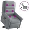 VidaXL Electric Massage Recliner Light Grey Fabric 3303344