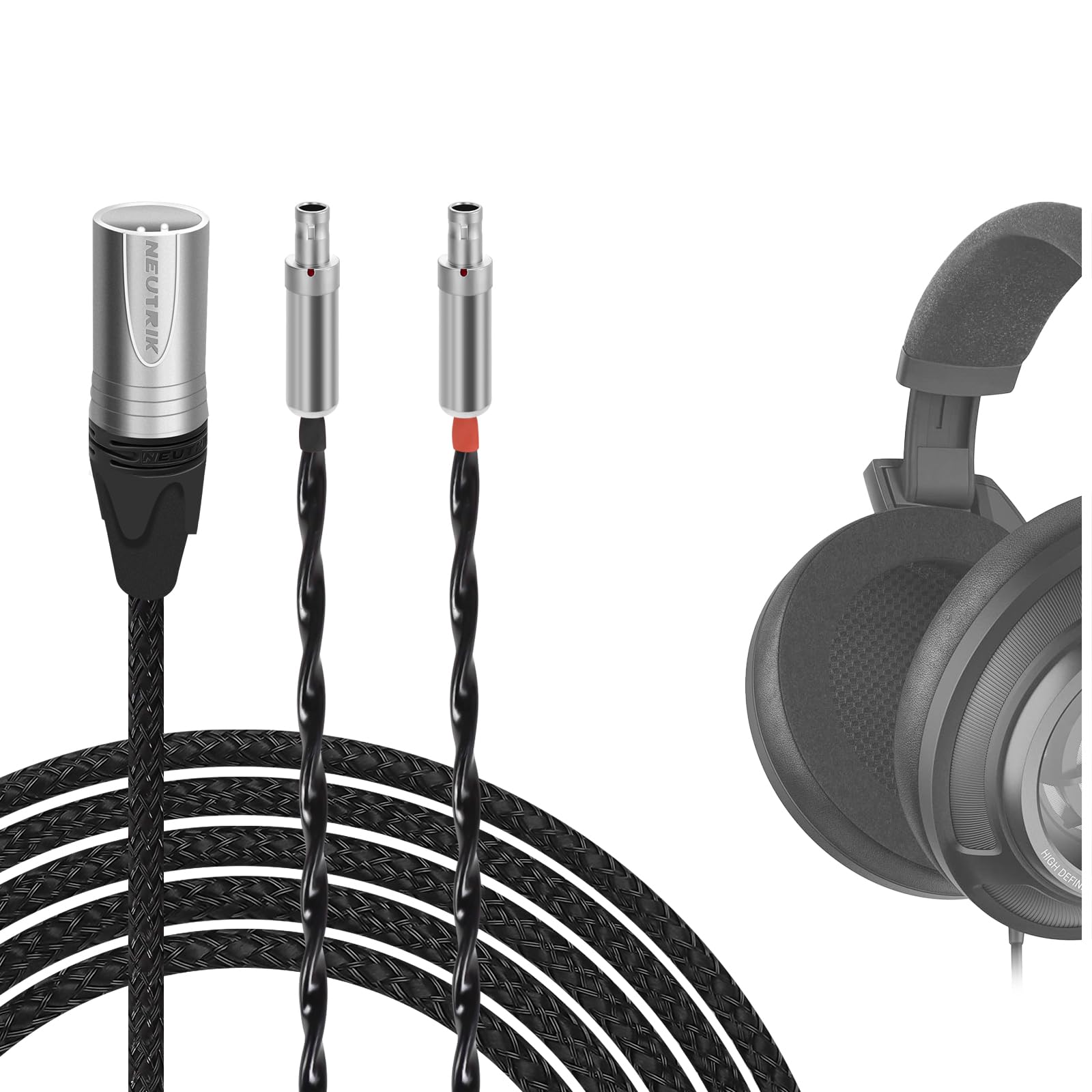 

Geekria Apollo 6N OCC Улучшенный Аудиокабель Совместим с Sennheiser HD HD и HD 800 Замена Балансный Кабель для Наушников для Аудиофилов Hi-Fi Гарнитур чёрный