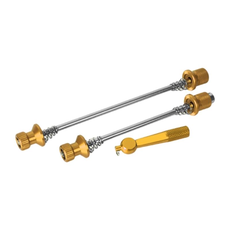 

High Strengths Steel Axles Quickly Release Skewer Anti Thefts Locking Compatibility with Most Bicycles Hubs золотий