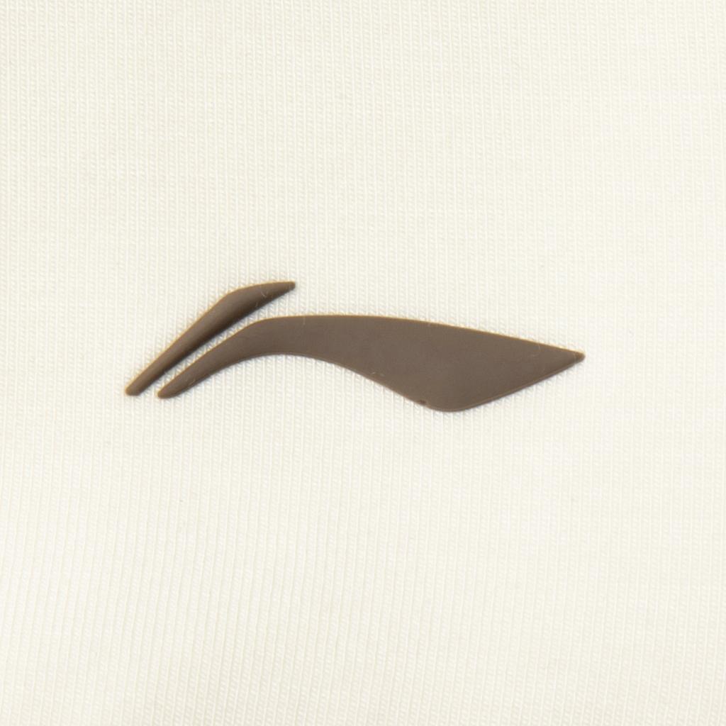 Li-Ning Comfortable Loose Fit Drop Shoulder Simple Versatile Solid Color Crew Neck Pullover Sweatshirt Women Sweatshirt Mother-Of-Pearl AWDV508-1