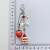 Fashion Unique Bow Heart Phone Charm Cute Creative Strawberry Cake Pendant Keychain Luxury Phone Lanyard Bag Phone Accessories